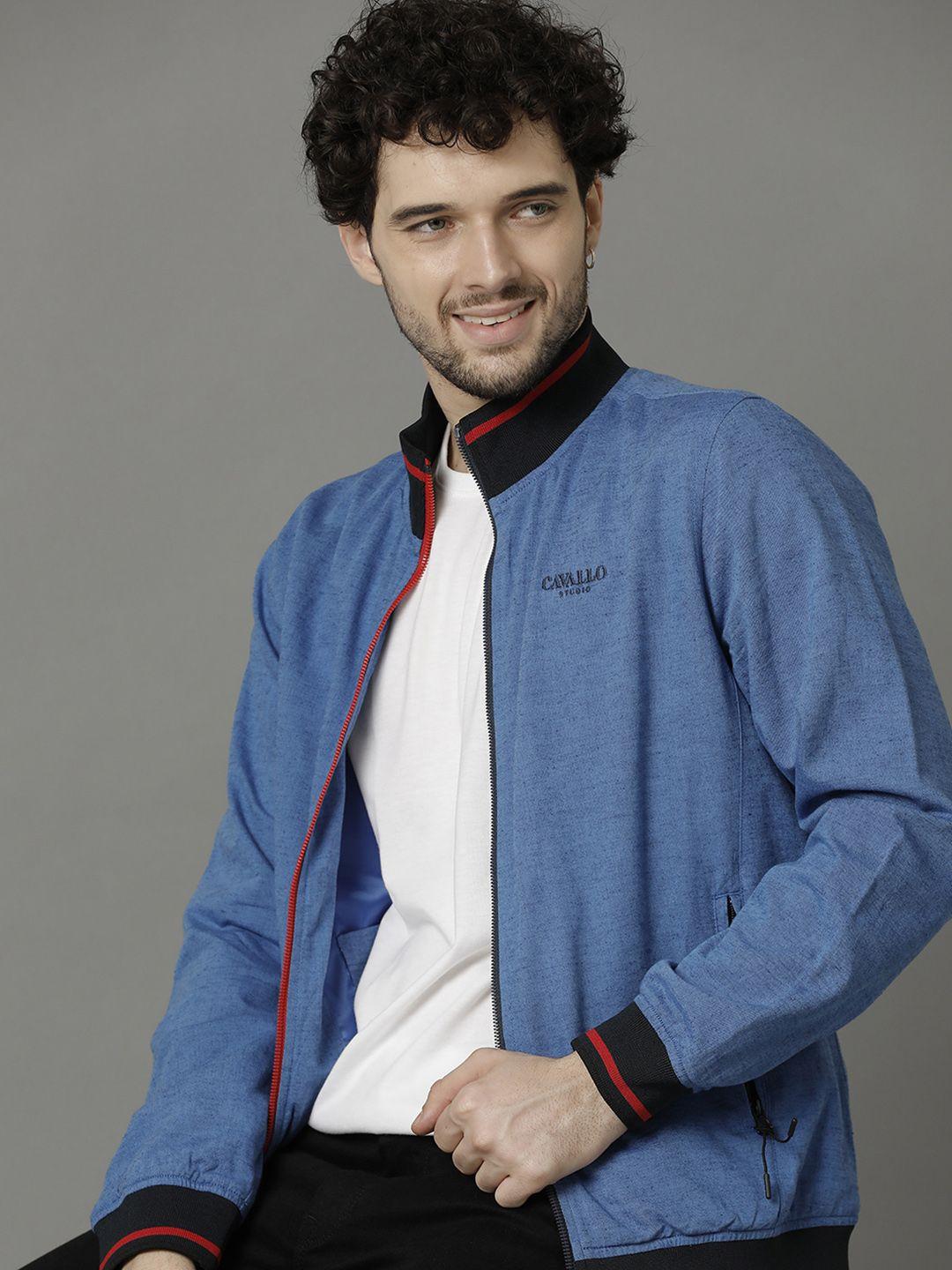 cavallo by linen club mock collar cotton & linen lightweight antimicrobial bomber jacket