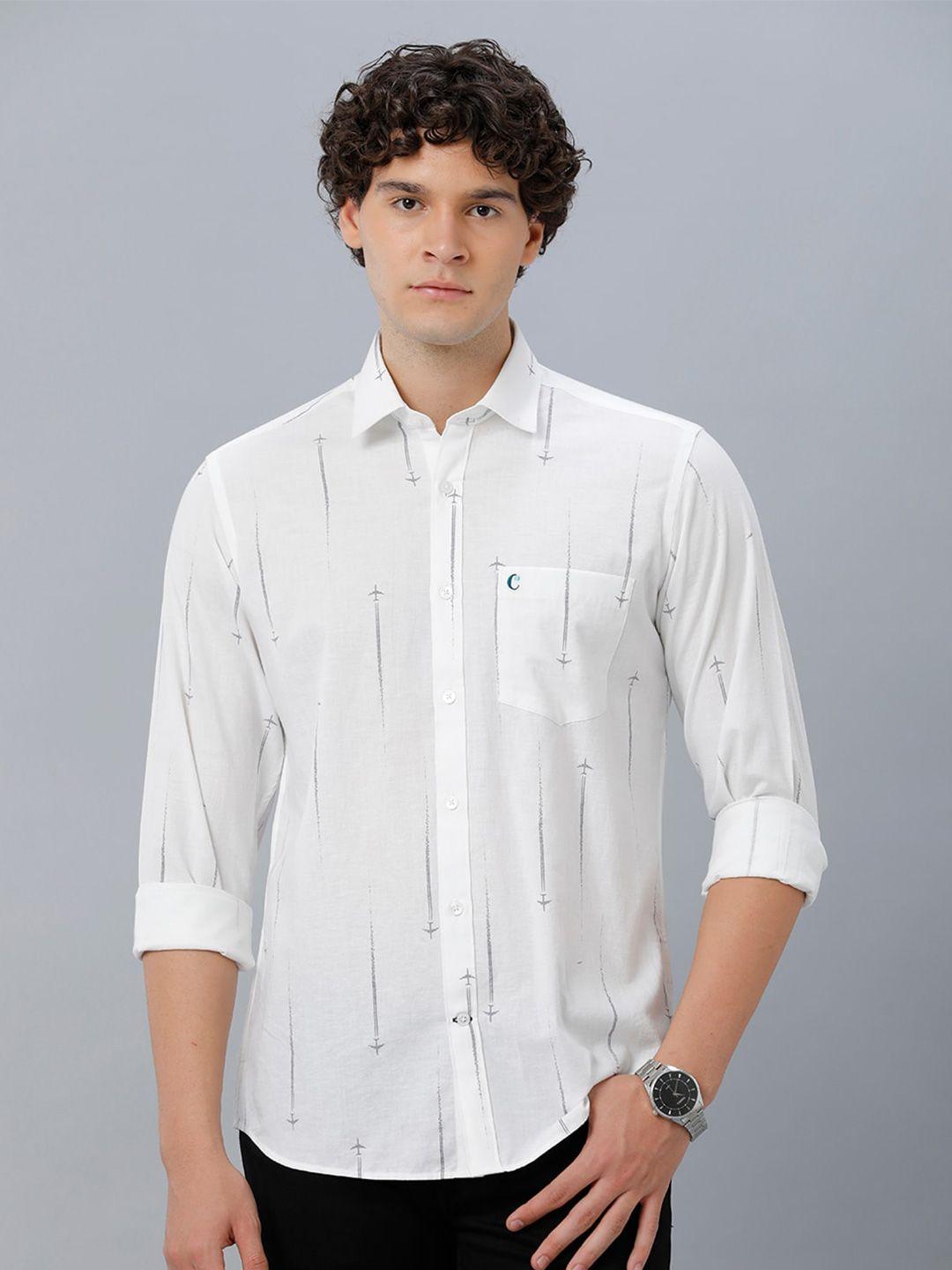 cavallo by linen club printed opaque casual shirt