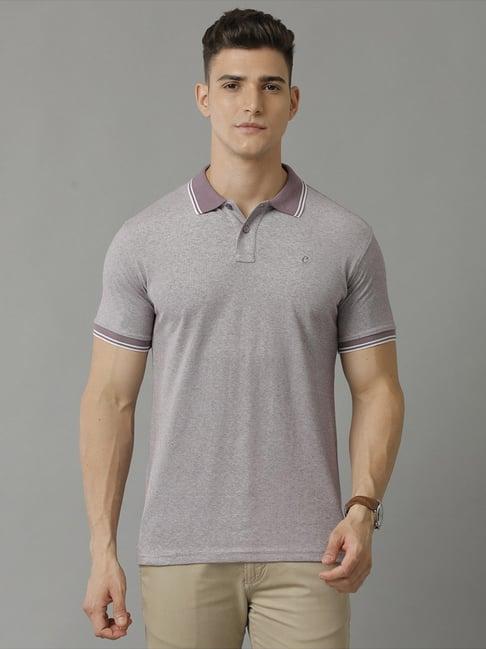 cavallo by linen club purple contemporary fit polo t-shirt