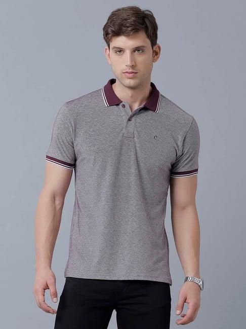 cavallo by linen club purple contemporary fit polo t-shirt