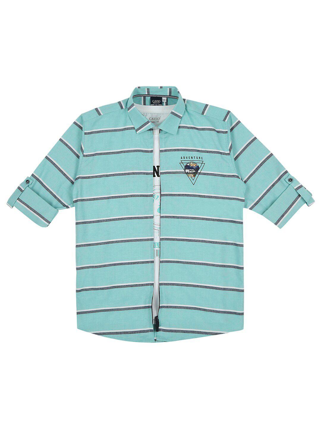 cavio boys comfort horizontal striped casual shirt