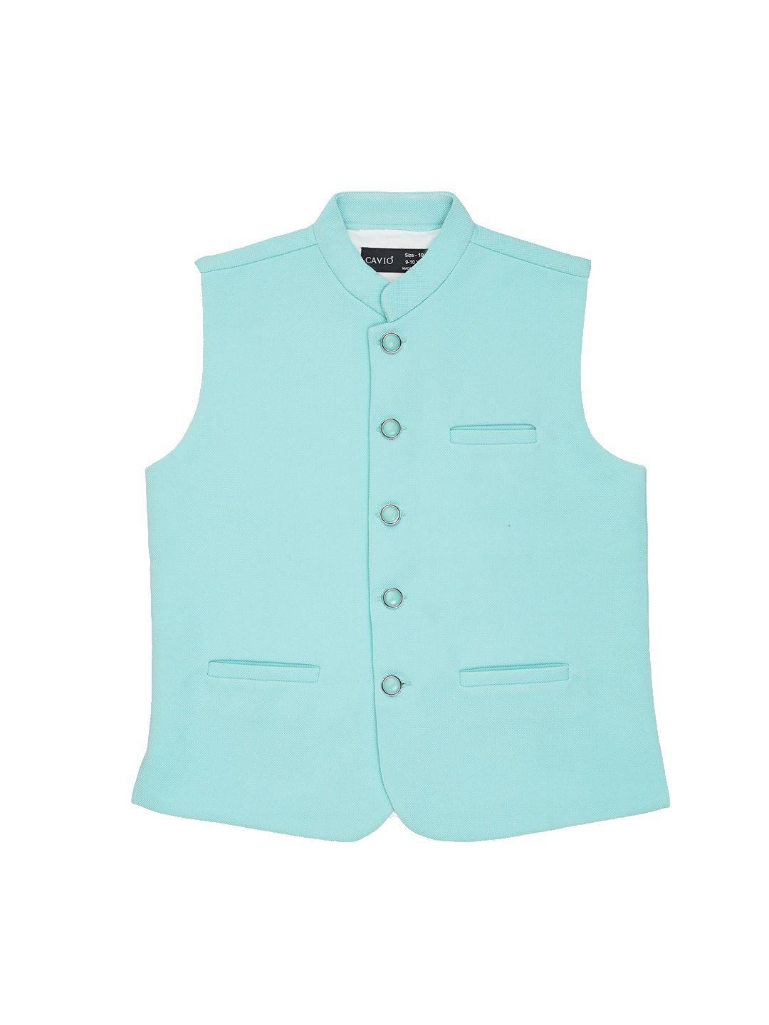 cavio boys mandarin collar sleeveless pure cotton nehru jackets