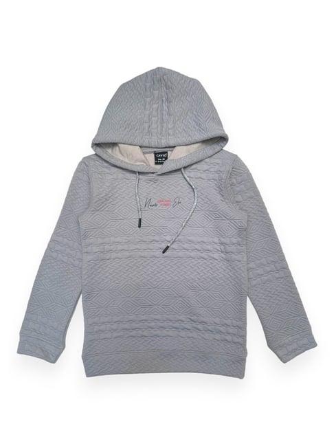 cavio kids grey solid full sleeves sweatshirt