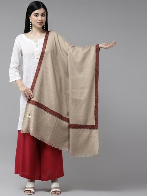 cayman beige embroidered shawl
