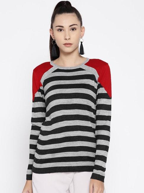 cayman grey striped sweater