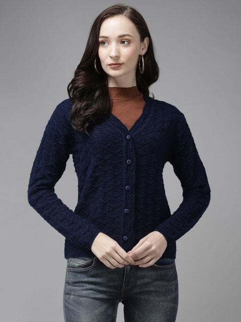 cayman navy embroidered cardigan