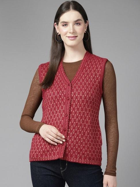 cayman red knitted cardigan