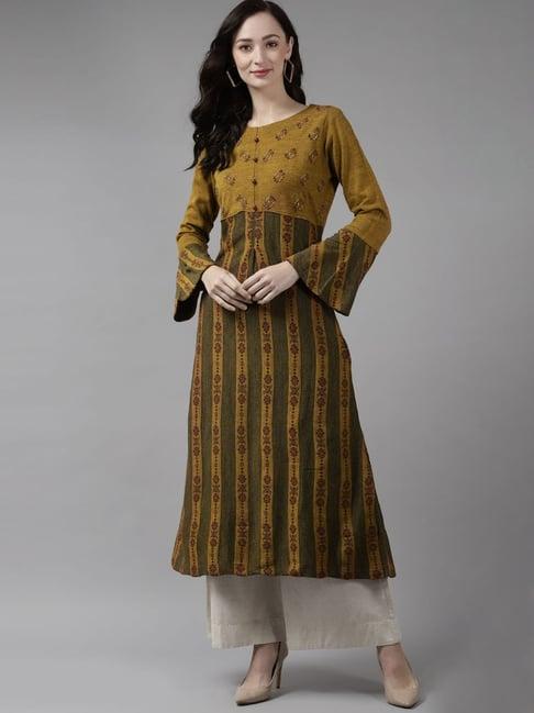 cayman brown striped kurta