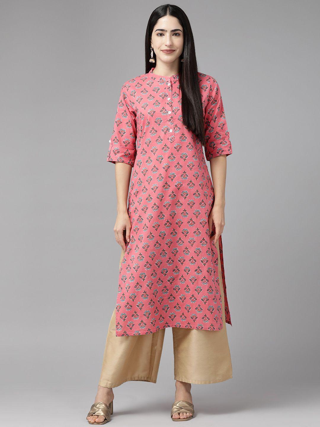 cayman floral printed pure cotton kurta