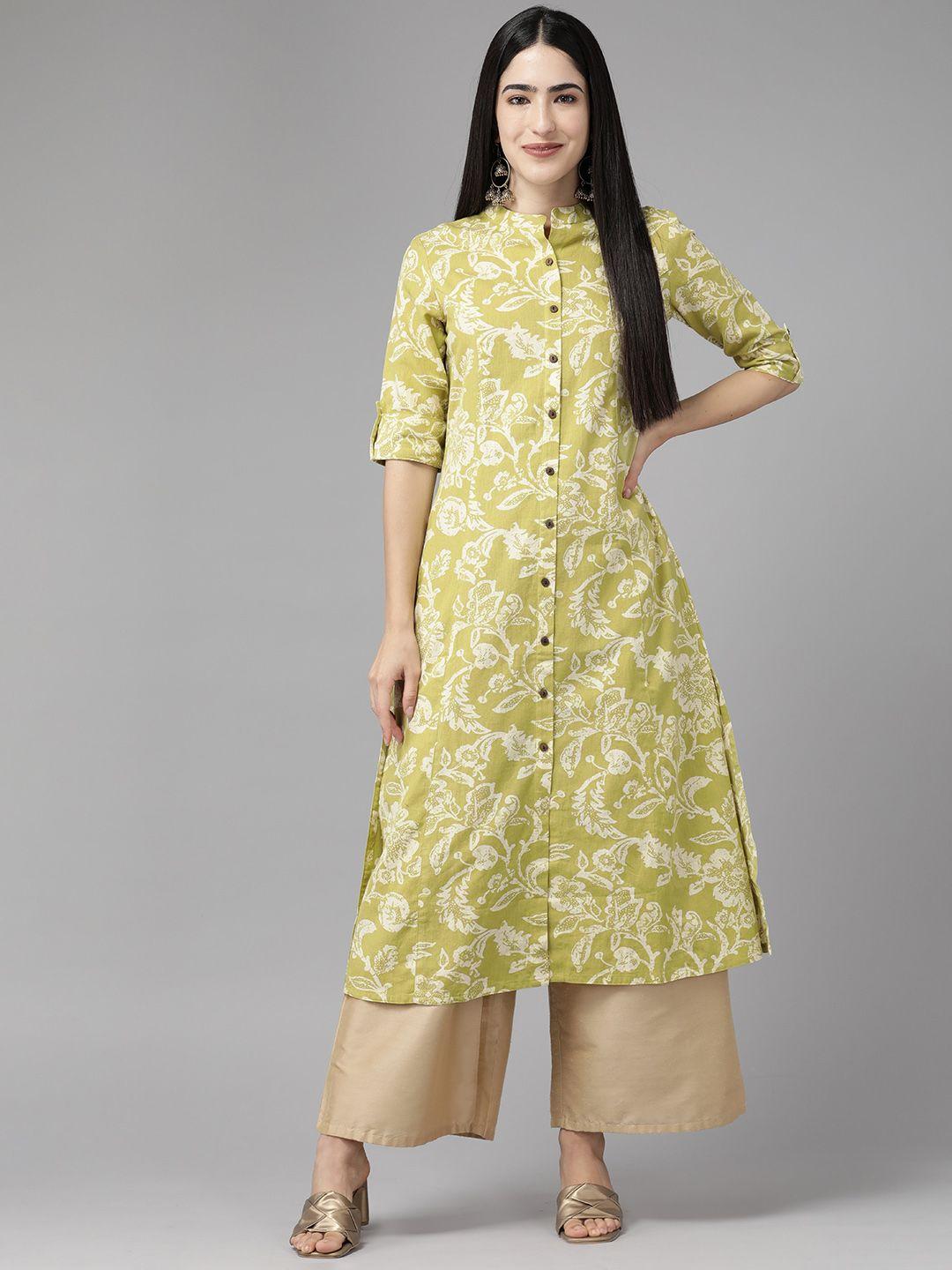 cayman floral printed pure cotton kurta