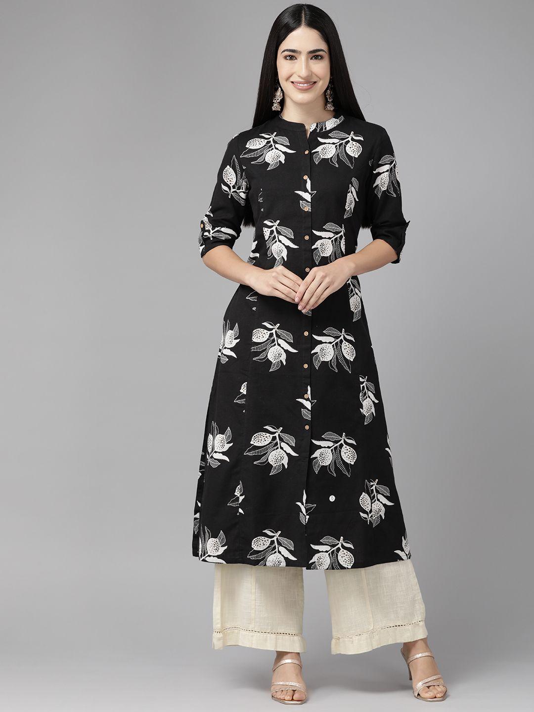 cayman floral printed pure cotton kurta