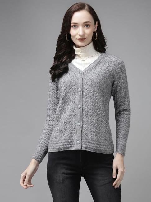 cayman grey embroidered cardigan