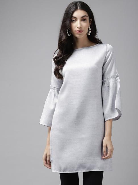 cayman grey textured tunic