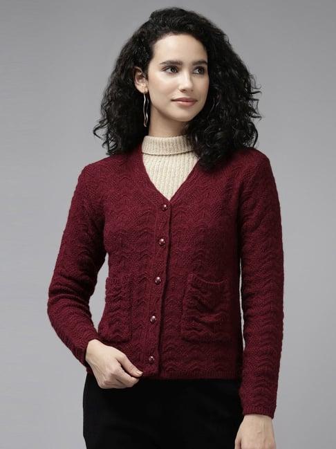 cayman maroon crochet pattern cardigan