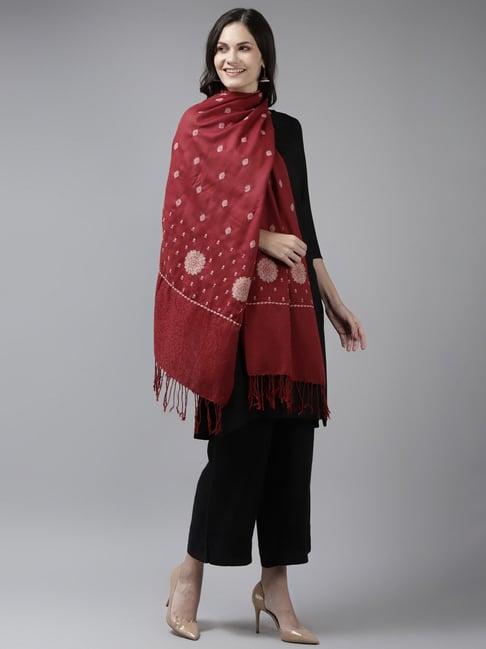 cayman maroon printed stole