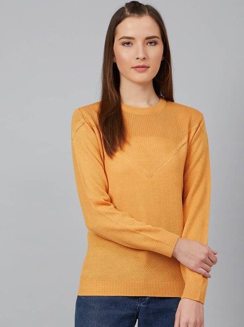 cayman mustard full sleeves sweater