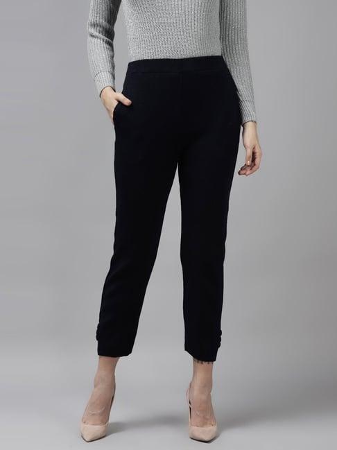 cayman navy mid rise trousers