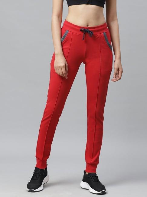 cayman red mid rise joggers