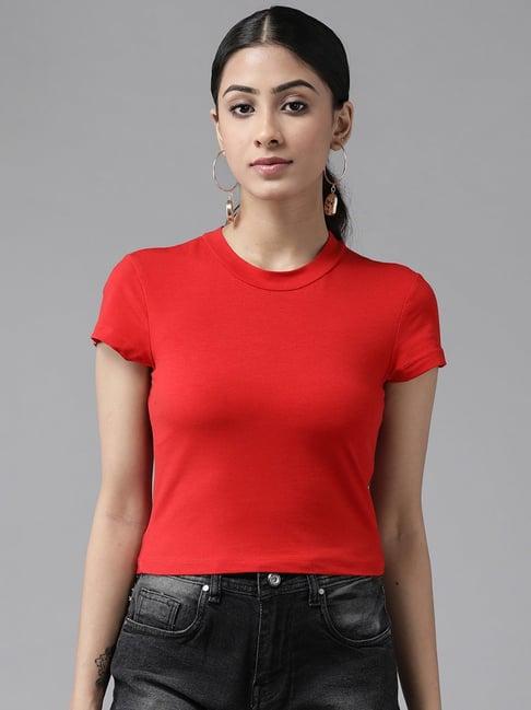 cayman red round neck t-shirt