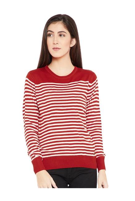 cayman rust striped wool pullover