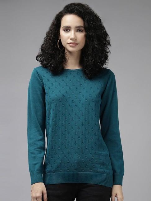 cayman teal blue crochet pattern pull over