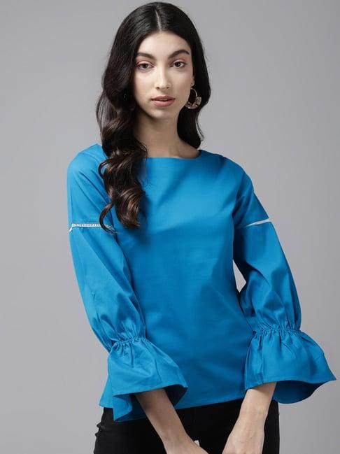 cayman teal cotton top