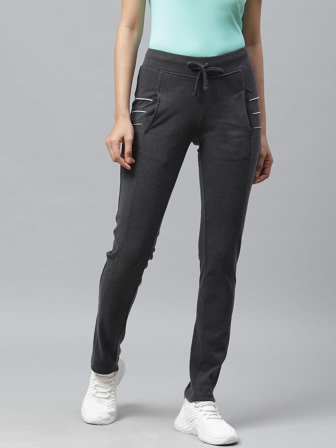 cayman women charcoal grey solid track pants