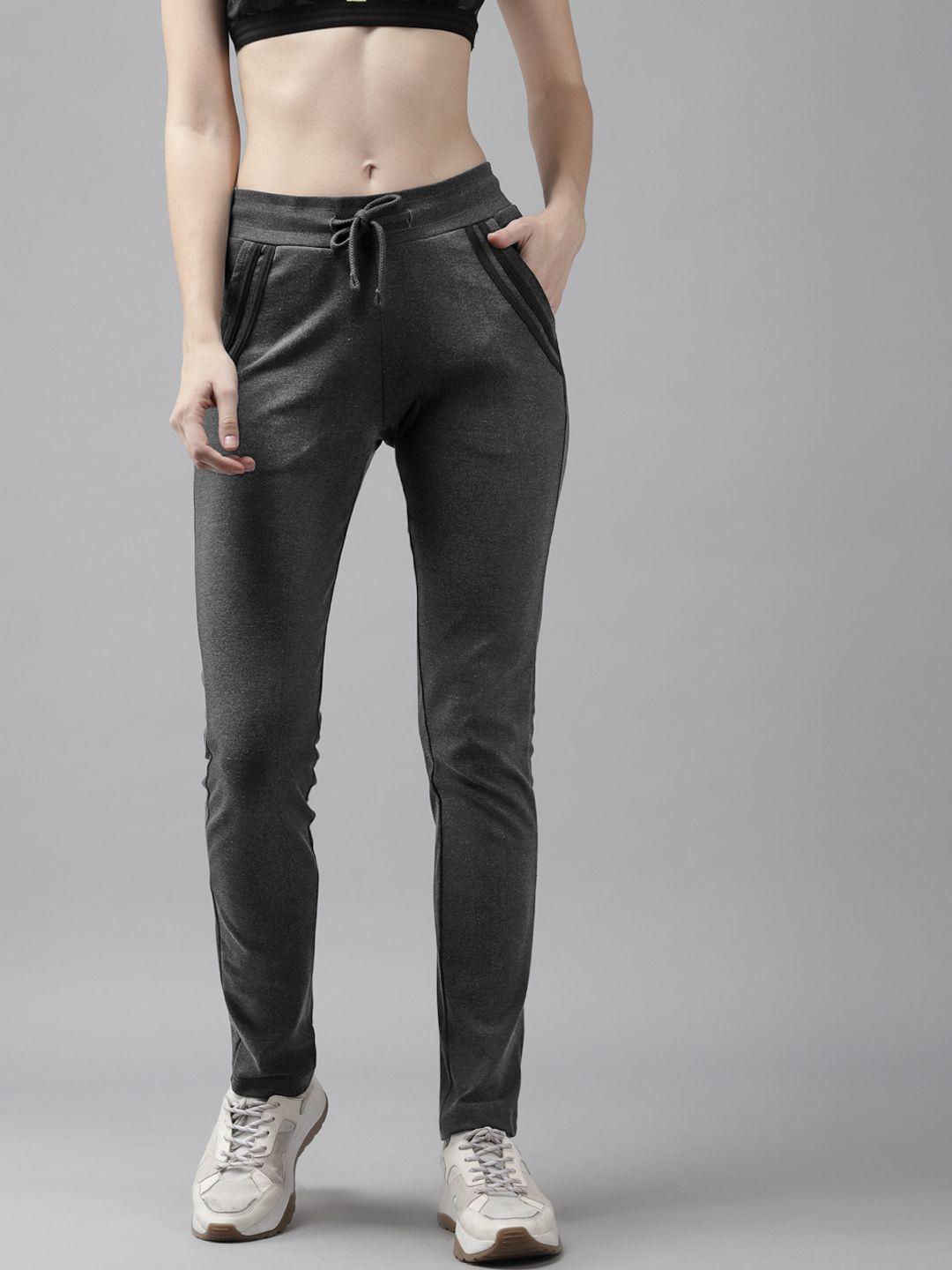 cayman women charcoal grey solid track pants