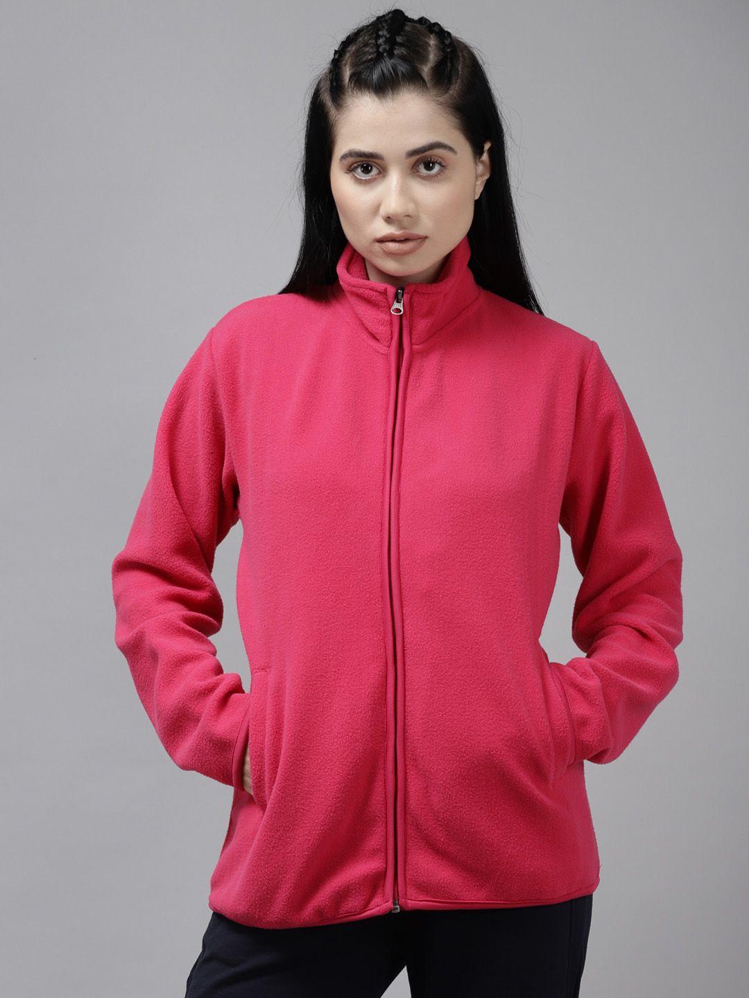 cayman women pink mock collar sweatshirt