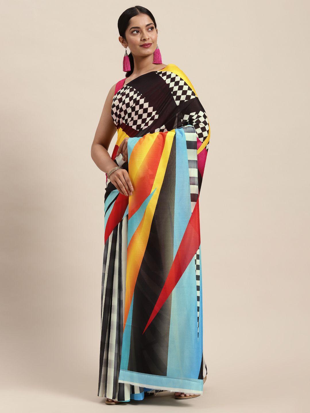 cbazaar multicoloured silk cotton saree