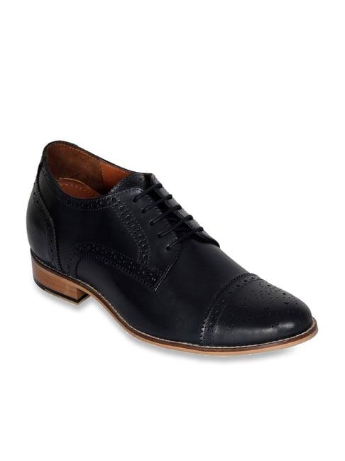 celby men's height increasing midnight navy derby shoes