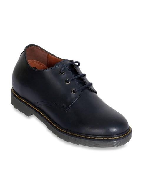 celby men's height increasing navy derby shoes