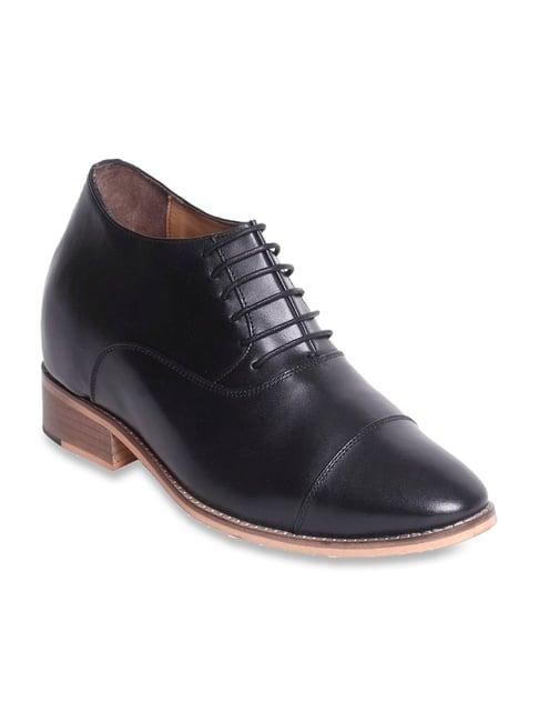 celby men's height increasing black oxford boots