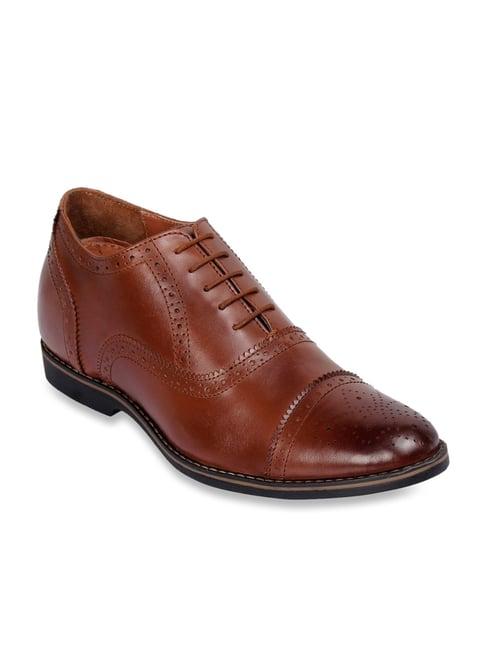 celby men's height increasing brown oxford shoes