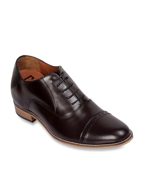 celby men's height increasing dark brown oxford shoes