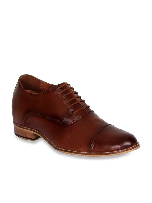 celby men's height increasing tan oxford shoes
