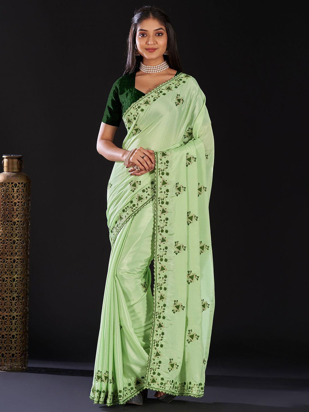 celeb styles ethnic motifs embroidered zari saree