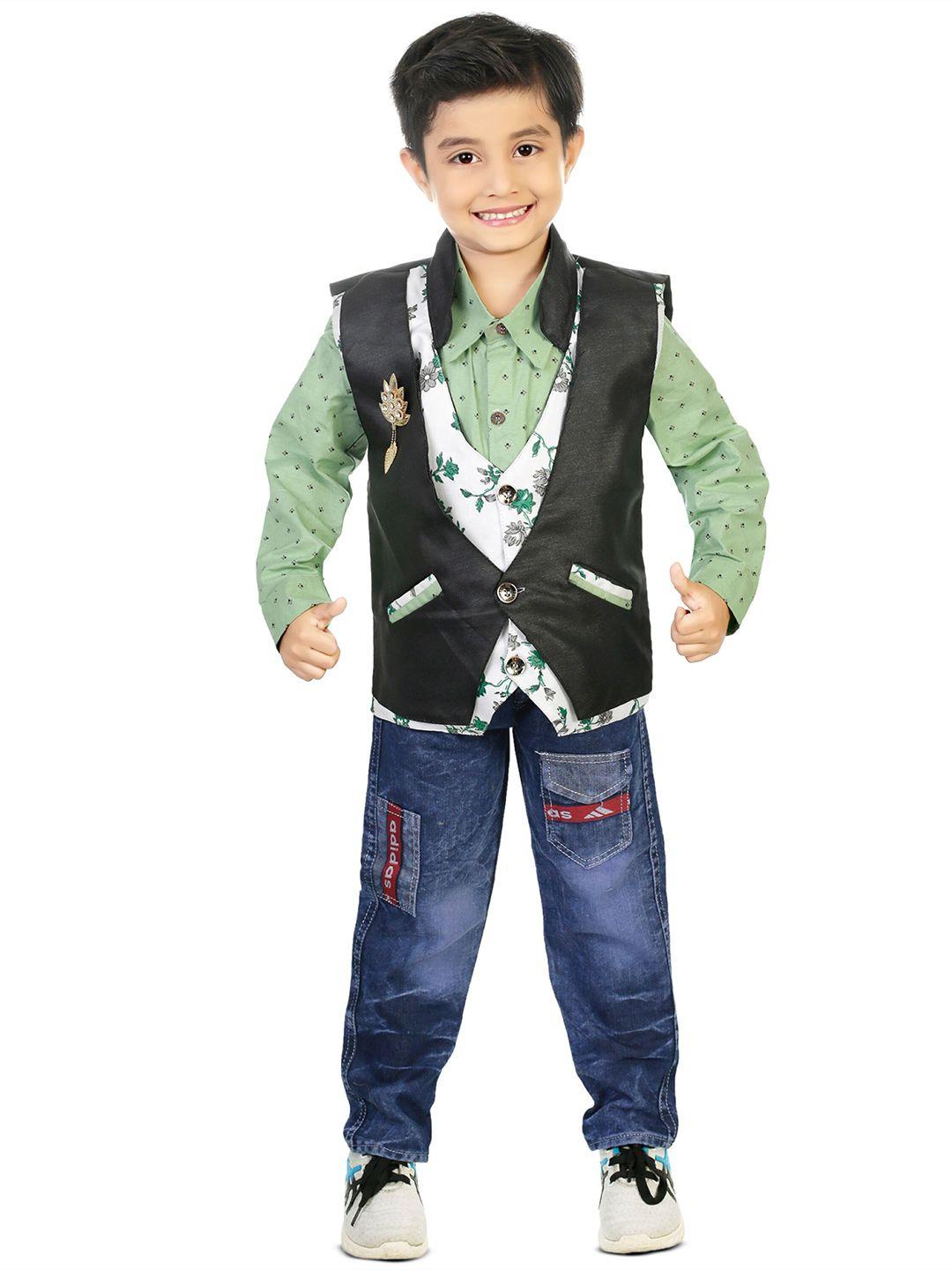 celebrity club boys printed shirt with trousers