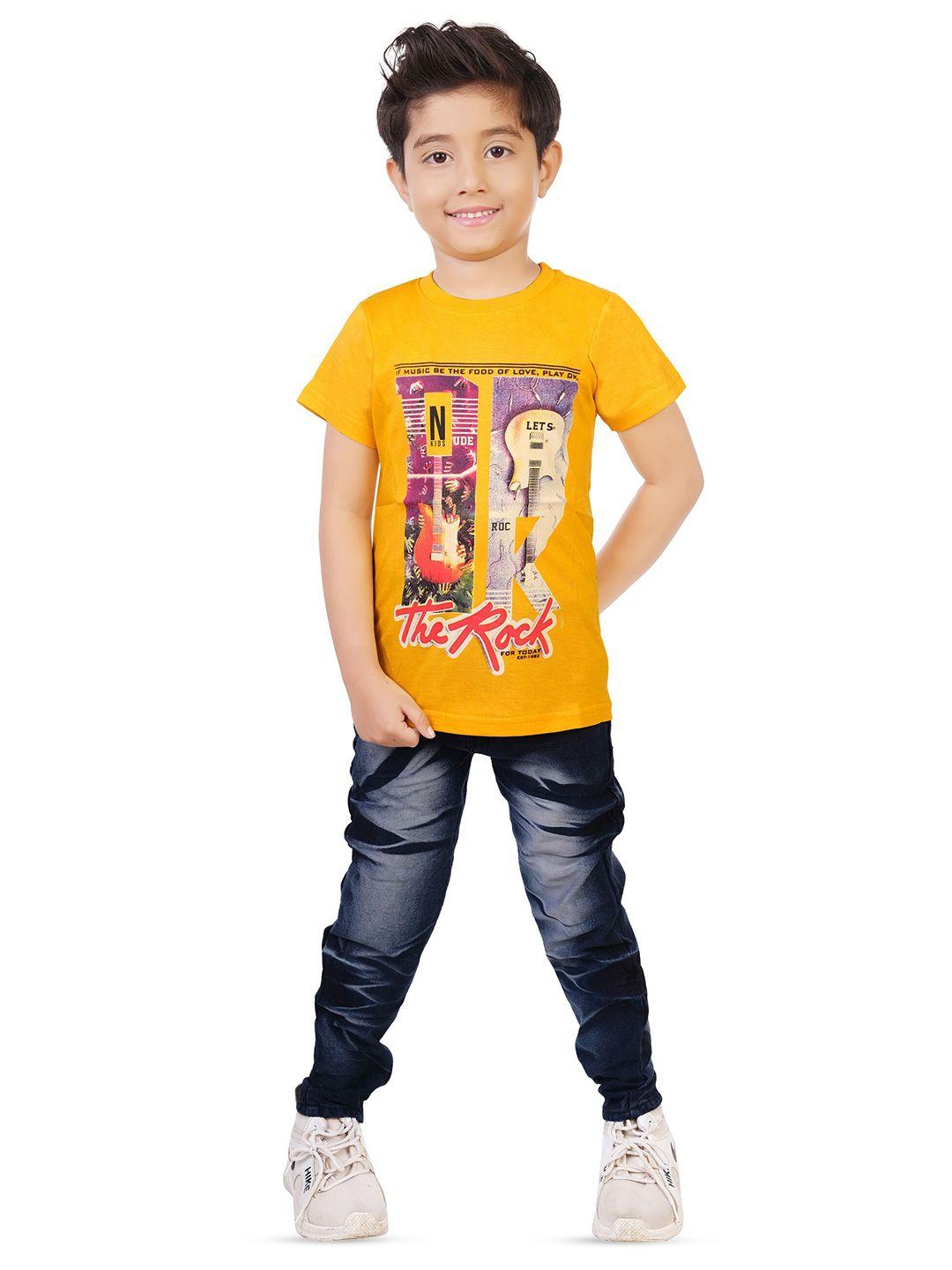 celebrity club boys printed t-shirt with trousers