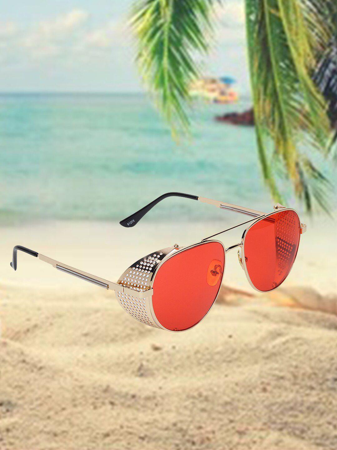 celebrity sunglasses full rim aviator sunglasses with uv protected lens- clsg-91208-10