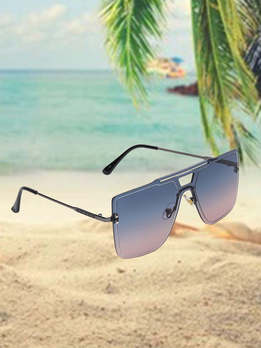 celebrity sunglasses rimless square sunglasses with uv protected lens- clsg-1125-04