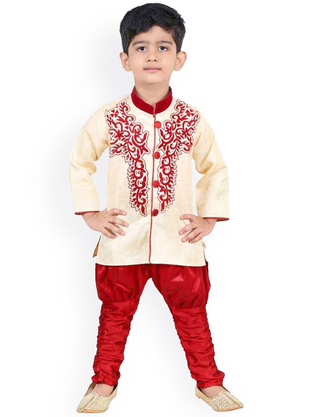 celebrity club boys embroidered velvet sherwani set