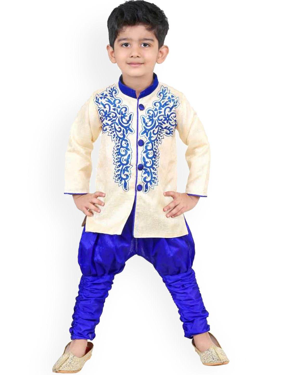 celebrity club boys embroidered velvet sherwani set