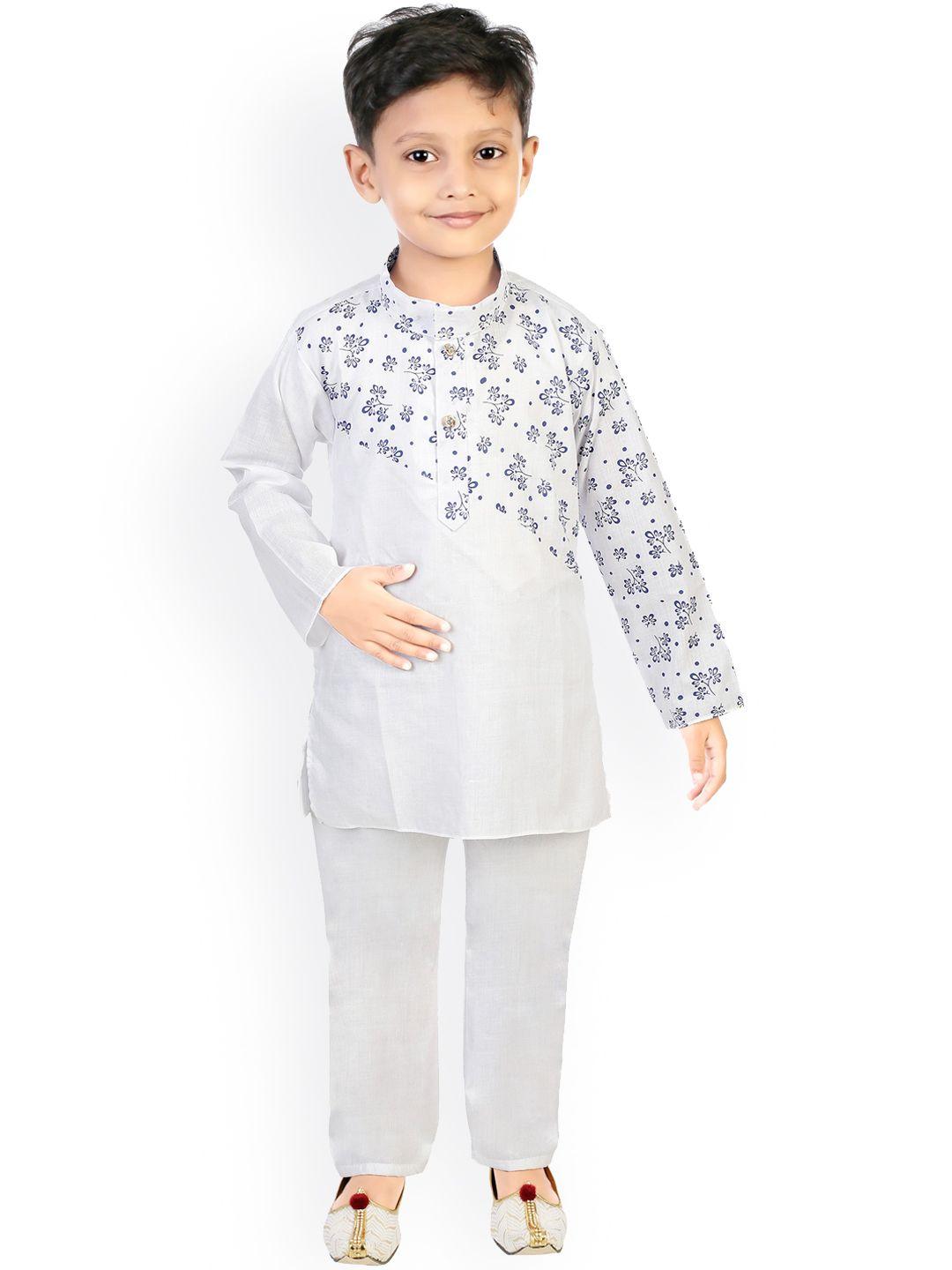 celebrity club boys floral printed regular kurta with pyjamas