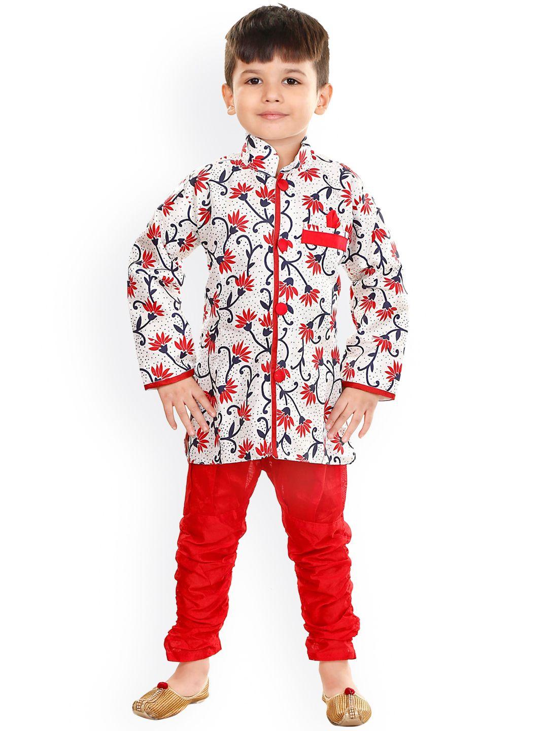 celebrity club boys floral printed sherwani set