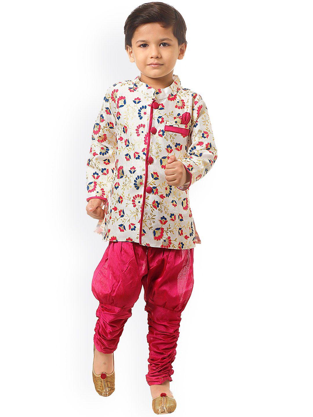 celebrity club boys floral printed sherwani set