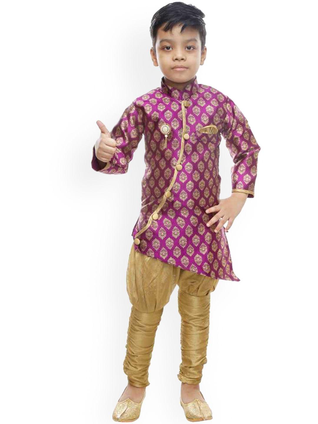 celebrity club boys printed sherwani set