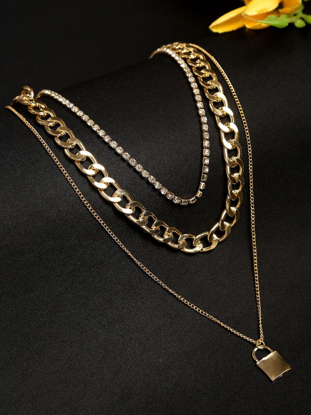 celena cole gold-toned gold-plated necklace