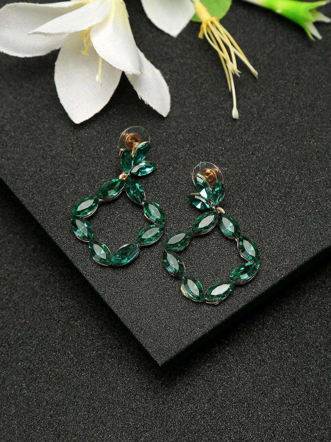 celena cole green contemporary drop earrings