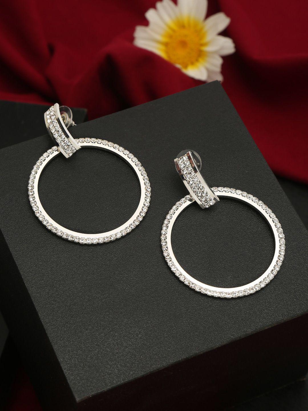 celena cole silver-plated hoop earrings